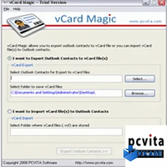 Move vCard to Outlook