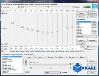Peace Equalizer - User Interface for Equalizer APO