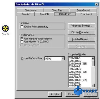 DirectX 8 Control Panel
