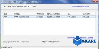 Disk Storage Low Level Format