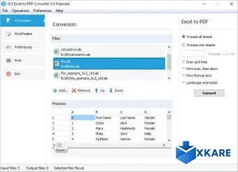 XLS Excel to PDF Converter