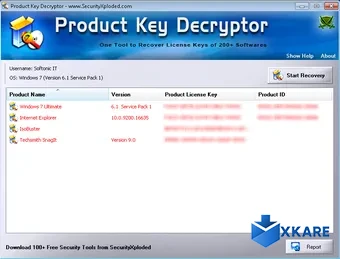Product Key Decryptor
