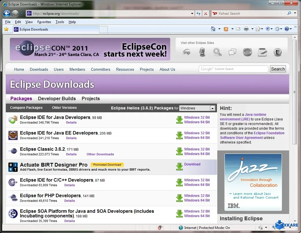 Eclipse Classic 64-bit