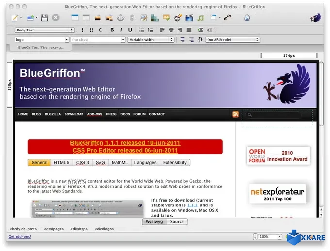 BlueGriffon 32-bit