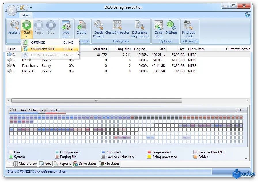 O&O Defrag Free Edition