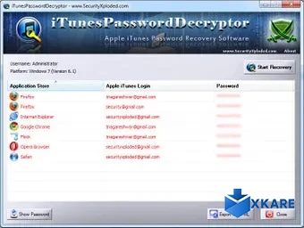 iTunes Password Decryptor