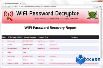 WiFi Password Decryptor