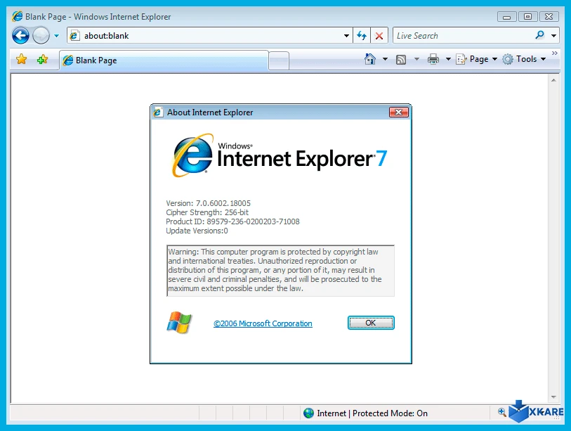 Internet Explorer Windows 7