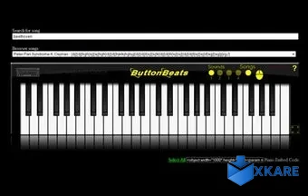 ButtonBeats Virtual Piano Black