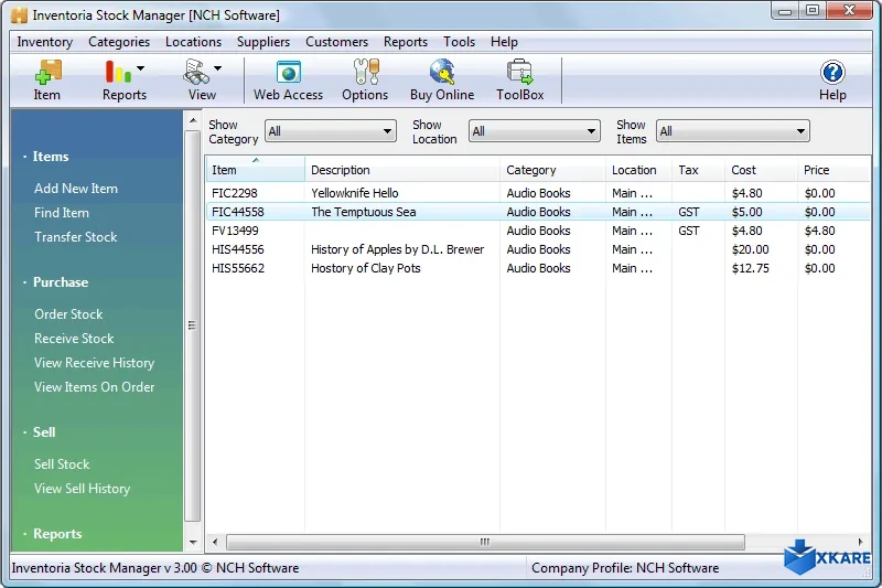 Inventoria Professional Stock Control