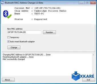 Bluetooth MAC Address Changer