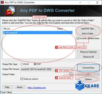 Any PDF to DWG Converter