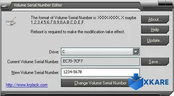 Volume Serial Number Editor