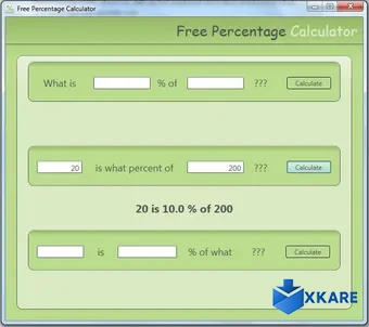 Free Percentage Calculator