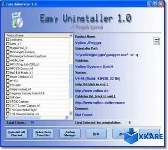 Easy uninstaller