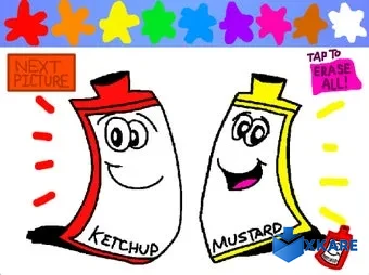 Ketchup And Mustard Coloring Station