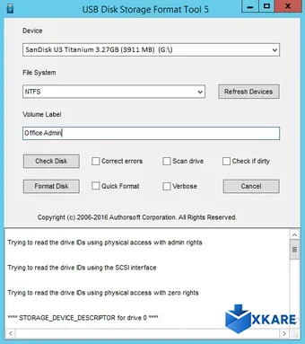 USB Disk Storage Format Tool
