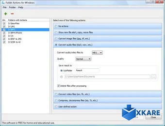 Folder Actions for Windows