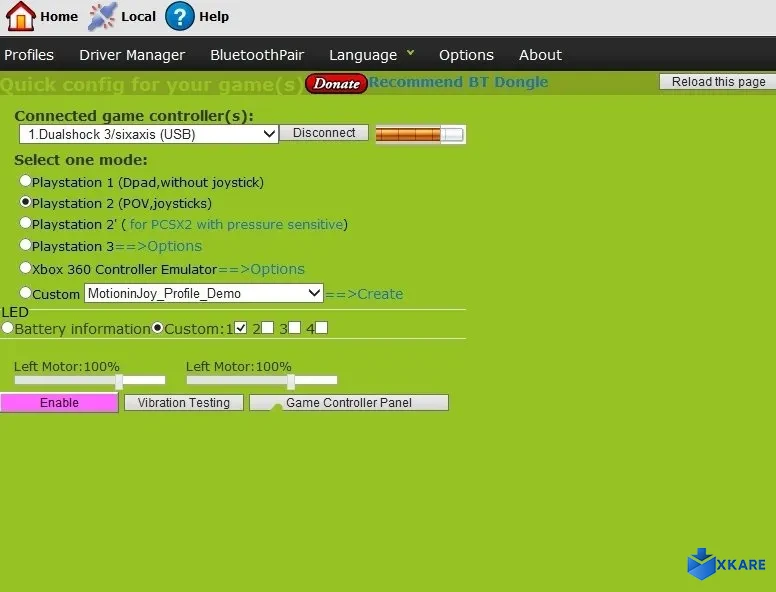 Motioninjoy DS3 Tool