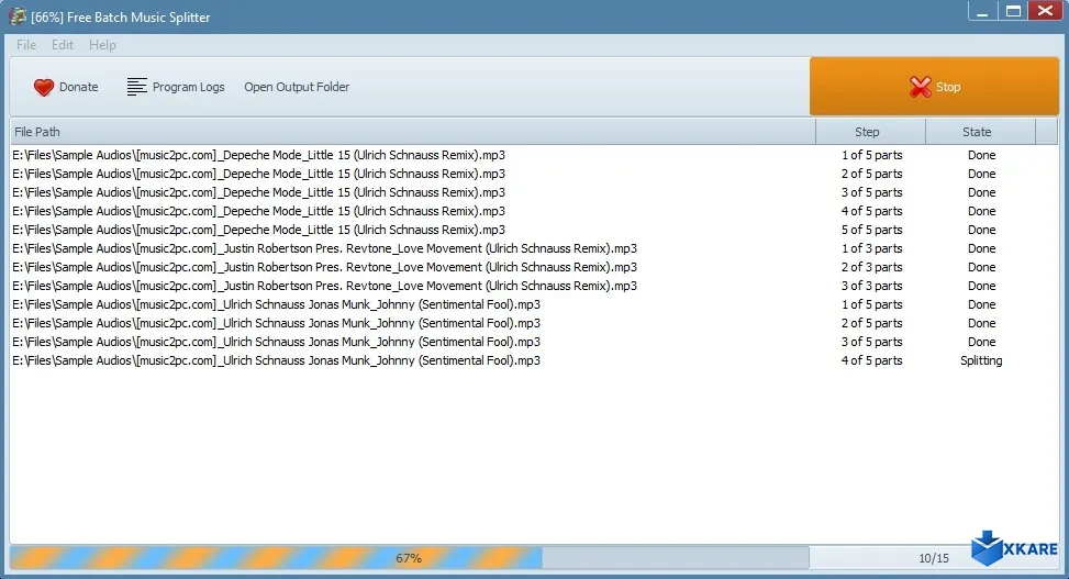 Free Batch Music Splitter