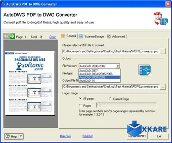 PDFIn PDF to DWG Converter